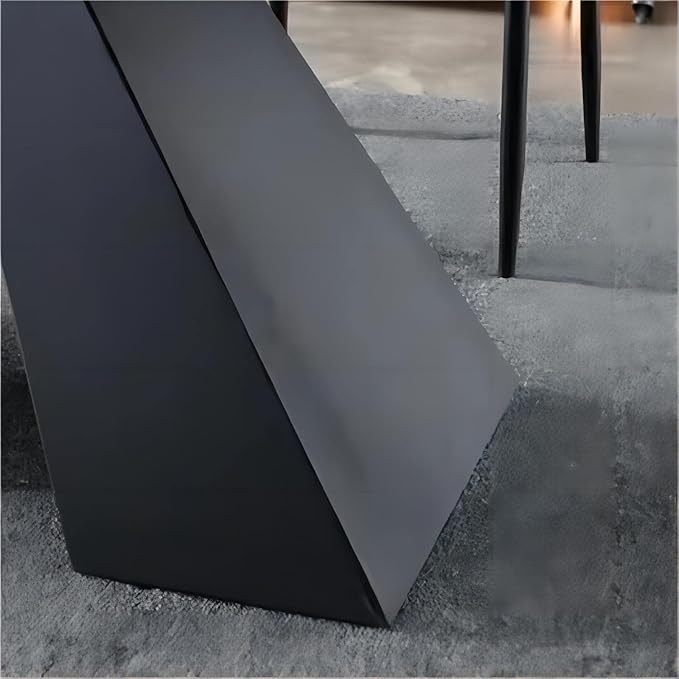 Extendable Dining Table for 8-12 Seat Flexible Stretch Tabletop Made from Sintered stone Tempered Glass Solid Carbon Steel Base, Dark Grey
