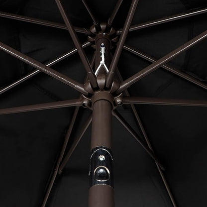 Blissun 9' Outdoor Patio Umbrella, Outdoor Table Umbrella, Yard Umbrella, Market Umbrella with 8 Sturdy Ribs, Push Button Tilt and Crank