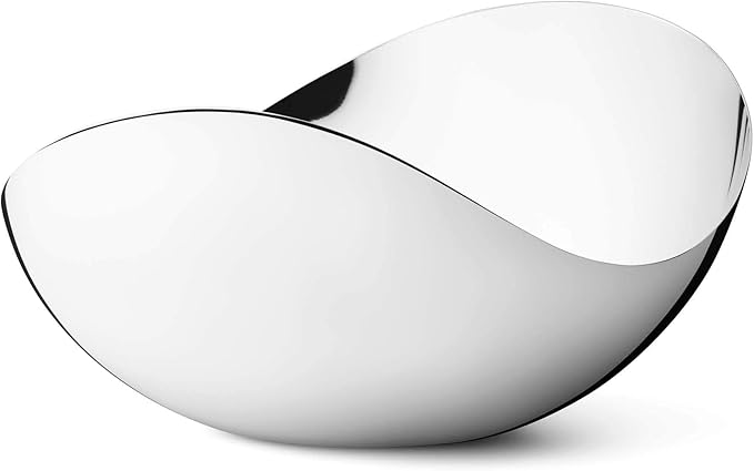 Georg Jensen Bloom Tall Large Stainless Steel Serving Bowl
