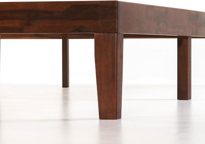 Mellow Naturalista Classic - 12 Inch Solid Wood Platform Bed with Wooden Slats, No Box Spring Needed, Easy Assembly, Queen, Espresso