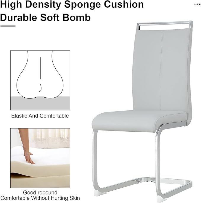 71" Glass Dining Table Set for 8, Kitchen Table and 8 PU Leather Chairs, Tempered Glass Top and MDF Base, 9-Piece Table Set Ideal for Living Room