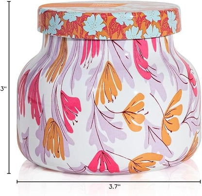 Capri Blue Scented Candles - Pattern Play Glass Jar Candles - Long Lasting Soy Wax Blend - Luxury Home Decor - Notes of Pineapple, Lemon Flower & Sugarcane - Gifts for Women (Pineapple Flower, 8 oz)