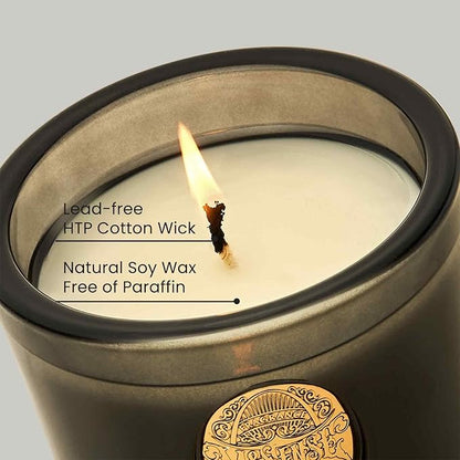M&SENSE Natural Soy Candle | Oud Wood & Black | 9.2 oz, 50H Burn Time | Luxury Scented Candle for Relaxation, Gifting, Home Décor | Ideal for Bedroom, Office, Party Ambiance