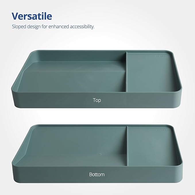 Blue Ginkgo Desk Organizer – Korean-Made Organizer for Notes, Pens, Pencils, and Accessories (Double-Sided, Green)