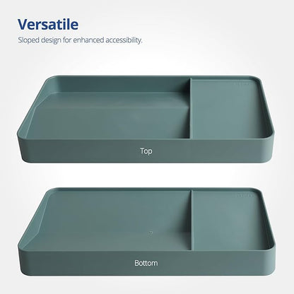 Blue Ginkgo Desk Organizer – Korean-Made Organizer for Notes, Pens, Pencils, and Accessories (Double-Sided, Green)