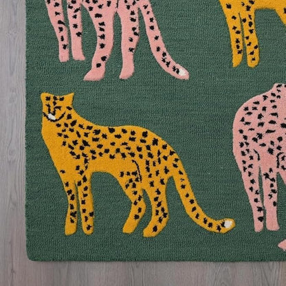 Hand Tufted Modern & Unique Animal Rugs 100% Wool, Soft and Durable Rugs for Your Living Room, Bedroom,Hall Or Any Room (Multi Colour U1, 7 X 10 Feet)