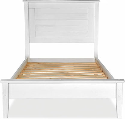 Grain Wood Furniture Greenport Solid Wood Platform Bed, Twin Size, Brushed White