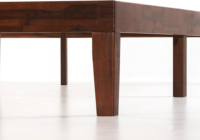 Mellow Naturalista Classic 12-Inch Solid Wood Platform Bed | Wooden Slats, No Box Spring Needed, Easy Assembly | Twin, Espresso