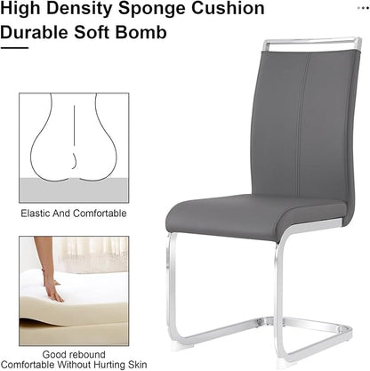 71" Glass Dining Table Set for 8, Kitchen Table and 8 PU Leather Chairs, Tempered Glass Top and MDF Base, 9-Piece Table Set Ideal for Living Room