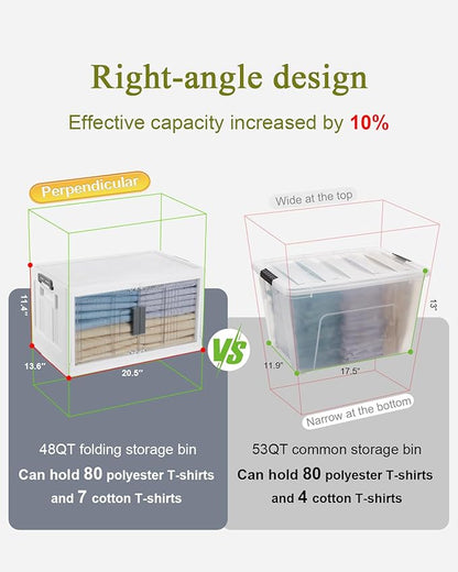 OlarHike Lockable Storage Bins with Lids Folding Storage box with Doors and Wheels 3 Pack Cubes
