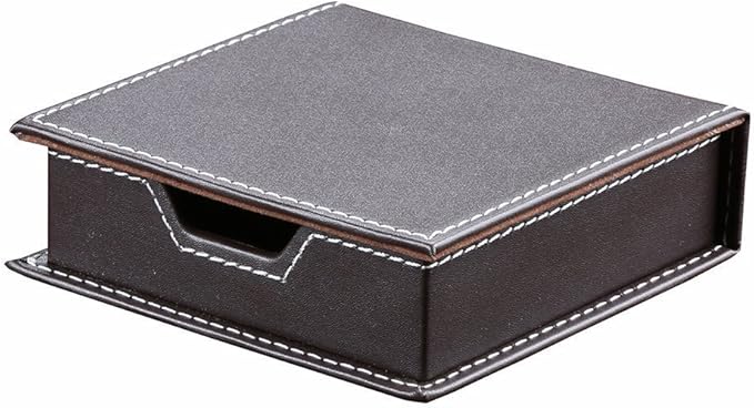 KINGFOM 5PCS Desk Organizer and Accessories Set, Pu Leather Office Supplies with Multifunction Desktop Organizer Box, Tissue Holder, Mouse Pad, Note Paper Holder, Pencil Holder for Desk Brown