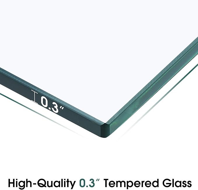 ivinta Glass Console Table with Storage, 39.4" Modern Sofa Table for Living Room, Foyer, Hallway, Bedroom 5101 (Dark Brown)