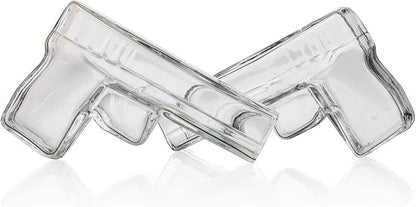 Pistol Whiskey Decanter Set & 6 Pistol Glasses - Unique Whiskey Set for Home Bar, Bourbon Gifts for Men, Birthday Gift for Dad, Liquor Dispenser, Personalized Gifts for Men - Carrying Case Included