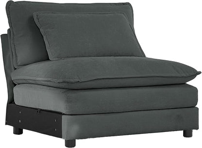 SoarFlash Chenille Sectional Middle Position Sofa,Grey