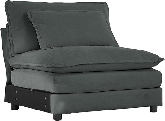 SoarFlash Chenille Sectional Middle Position Sofa,Grey