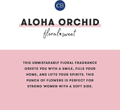 Capri Blue Scented Candles - Pattern Play Glass Jar Candles - Long Lasting Soy Wax Blend - Luxury Home Decor - Notes of Orchid, Jasmine, Gardenia & Floral Musk - Gifts for Women (Aloha Orchid, 19 oz)