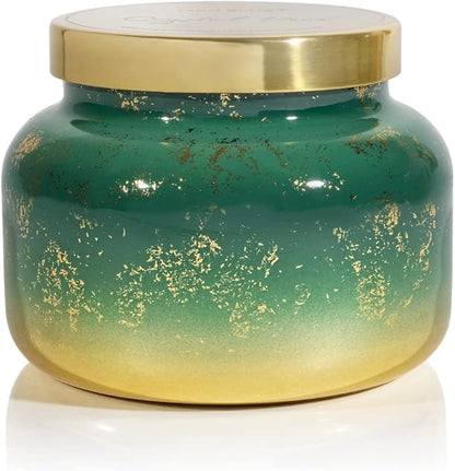 Capri Blue Glimmer Jar Candles - Luxury Holiday Scented Candles for Home - Long Lasting Soy Wax Blend - Scented Holiday & Home Decor - Crystal Pine Signature Jar (19 oz)