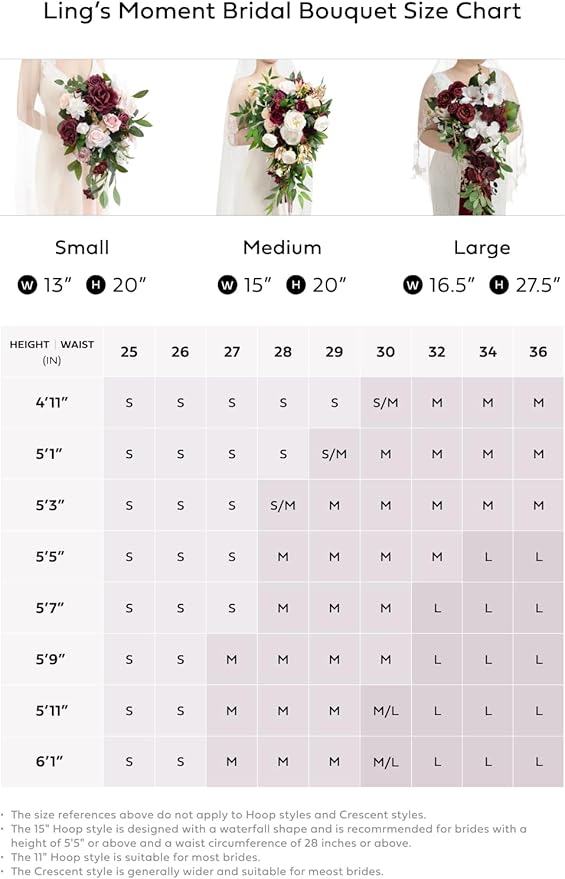 Ling's moment Pink Bride Wedding Bouquet - 15 Inch Wedding Blush Garden Artificial Flowers for Bride