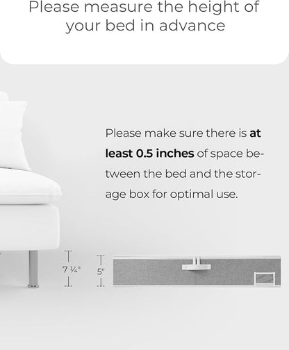 StorageWorks Under Bed Storage Containers with Handles and Label Holder, 2 Pack Ultra-thick Fabric Underbed Bins, Closet Organizer for Clothes, Blankets, Sweater