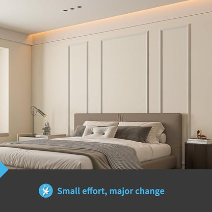 Art3d Pre-Cut Wall Molding Set of 3 pcs, Ready-to-Assemble Wainscoting Panels for Interior Wall Décor Living Room Bedroom Accent Wall - Installed with Glue, 3 Frames