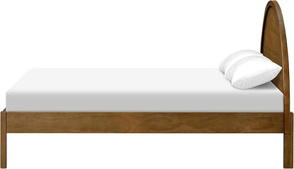 Babyletto Bondi Full Size Bed Frame - GREENGUARD Gold Certified - Full Size Platform Frame with Arched Headboard - Universal Mattress Fit - No Box Spring Needed - Durable Bedroom Furniture - Walnut