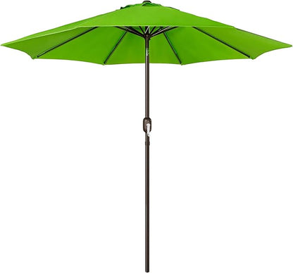 Blissun 9' Outdoor Patio Umbrella, Outdoor Table Umbrella, Yard Umbrella, Market Umbrella with 8 Sturdy Ribs, Push Button Tilt and Crank