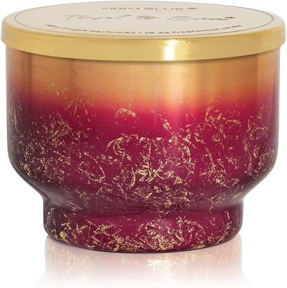 Capri Blue Tinsel & Spice Scented Candles for Home - Glimmer Inverted Jar Candles - Soy Wax Candles - Holiday Candle with Mulberry & Gold Ombre Glass Holder (10 oz)