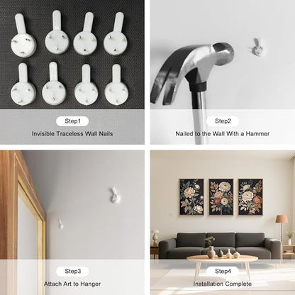 HOURIA Large Moody Dark Flower Framed Canvas Wall Art,Retro Beige Red Peony Wall Decor,Vintage Textured Blossom Botanical Artwork,Natural Wildflower Art Print for Living Room,Bedroom,Office-24 x36 x3