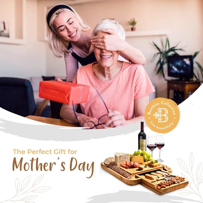 Personalized Charcuterie Board Gift Set - Custom Engraved Charcuterie Boards, Bamboo Cheese Board & Meat Platter - Wedding Gifts, Housewarming Gift for New Home, Anniversary, Birthday, Christmas Gifts