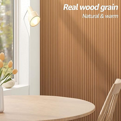 Art3d WPC Slat Wall Panels, 8-Pack 108 x 6 Inch 3D Wall Accents for Interior Wall Decor, Living Room, Bedroom, Boxwood