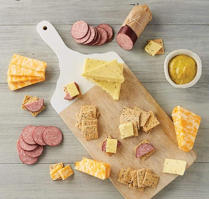 Harry & David Deluxe Meat & Cheese Gift Box, Gourmet Sausage, Assorted Cheeses, Crackers & Mixed Nuts, Charcuterie Board Gift Basket For Cheese Lovers, Meat And Cheese Gift Basket For All Occasions