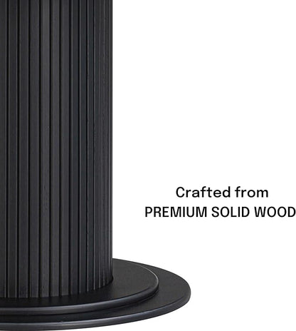 NTC Summit 47 Inch Modern Design, Round Dinner Table for Dining Room, Living Room Furniture, Effortless Assembly, Burnt Black