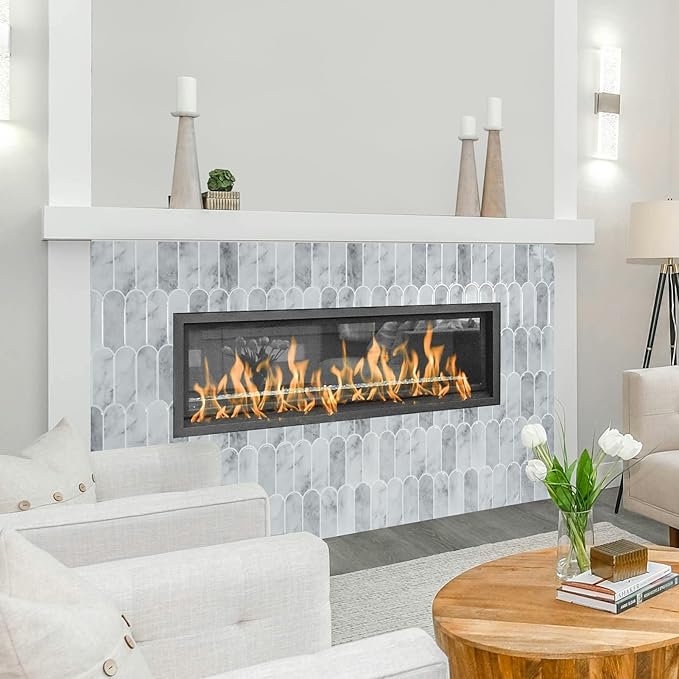 Art3d 12 x 12 Inch Heavy-Duty Peel and Stick Backsplash, Self-adhesive Wall Tiles for Kitchen Bathroom Decor, 10-Pack Gray Marble