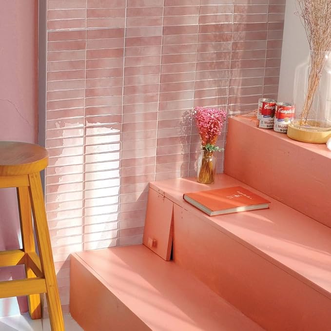 SMART TILES Peel and Stick Backsplash - 5 Sheets of 11.43" x 9" - 3D Adhesive Peel and Stick Tile Backsplash for Kitchen, Bathroom, Wall Tile