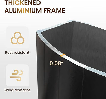 10 X 13 FT Cantilever Patio Umbrella with Base Included Outdoor Heavy Duty Double Top Windproof Rectangle Offset Umbrellas with 360-degree Rotation for Pool Deck Backyard, Beige