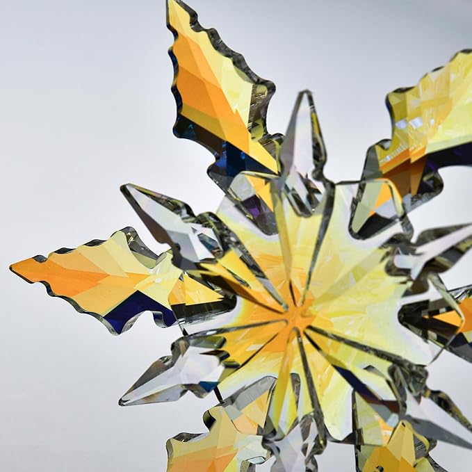 2025 Edition Crystal Snowflake Ornament Christmas Tree Ornament Home Decor Gift (2025-Multicolor)