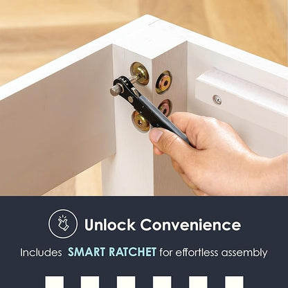 Mellow Naturalista Classic 16 Inch Solid Wood Platform Bed with Wooden Slats, White, Twin