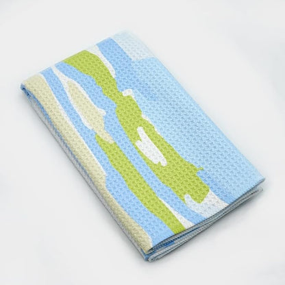 Eunzel Kitchen Tea Towel Quick Dry Microfiber Dish Towels 18x30 Sea