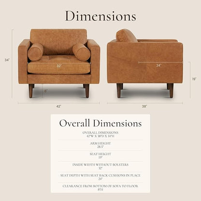 POLY & BARK Napa Furniture, Cognac Tan