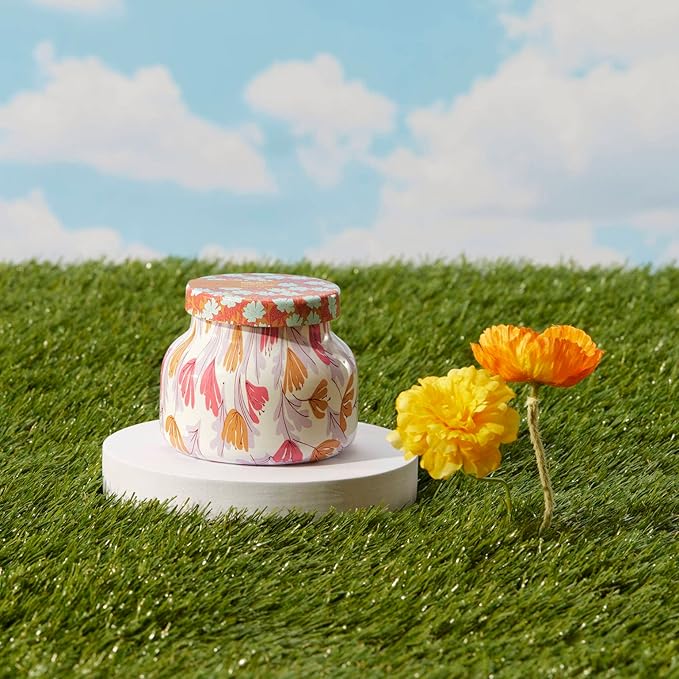 Capri Blue Scented Candles - Pattern Play Glass Jar Candles - Long Lasting Soy Wax Blend - Luxury Home Decor - Notes of Pineapple, Lemon Flower & Sugarcane - Gifts for Women (Pineapple Flower, 8 oz)