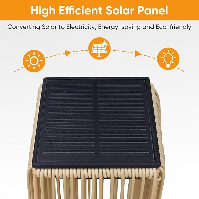 Outdoor Solar Floor Lamp, Upgraded Solar Patio Lamp, Brighter Outdoor Floor Lamp, Auto On/Off Patio Lamps Outdoor for Yard Garden Patio Pathway Lawn Decor