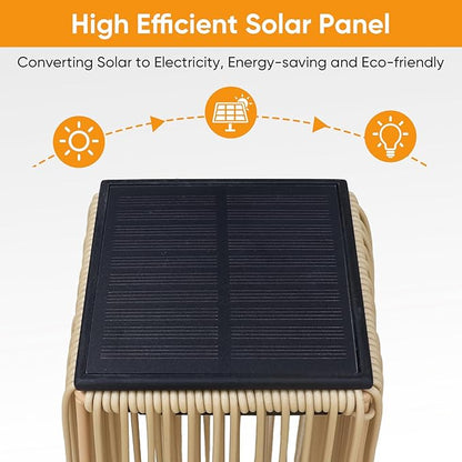 Outdoor Solar Floor Lamp, Upgraded Solar Patio Lamp, Brighter Outdoor Floor Lamp, Auto On/Off Patio Lamps Outdoor for Yard Garden Patio Pathway Lawn Decor