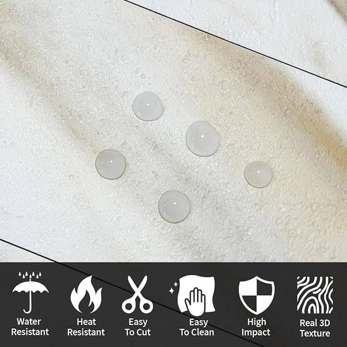 AULIGET 3" x 6" Subway Tile Peel and Stick Backsplash, Thick PVC Stick on Wall Tiles (100, Calacatta Gold)