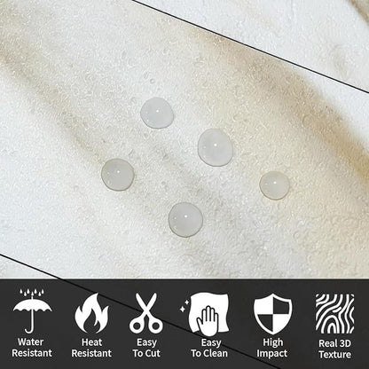 AULIGET 3" x 6" Subway Tile Peel and Stick Backsplash, Thick PVC Stick on Wall Tiles (4, Calacatta Gold)