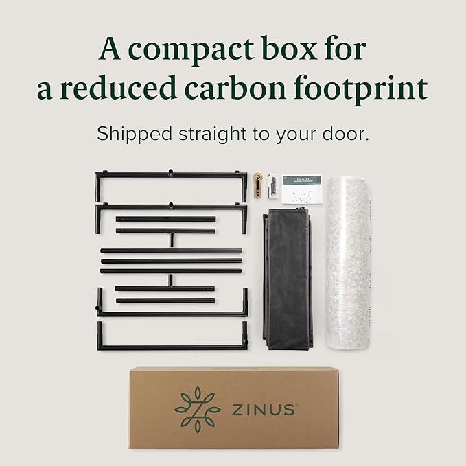 ZINUS Aidan Faux Leather Sling Accent Chair, Metal Framed Armchair with Shredded Foam Cushioning, Slate Grey