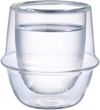 KINTO 23104 KRONOS Double Wall Espresso Cup, 2.8 fl oz (80 ml), Heat Resistant Glass, Microwave and Dishwasher Safe, Gift Present