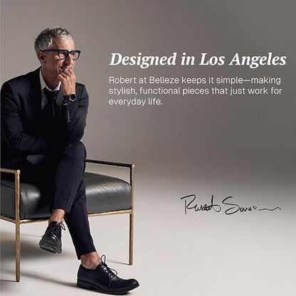 BELLEZE Modular Fluted Sideboard Buffet Cabinet with Storage, Mid-Century Modern Console Table with Symmetrical Arched Doors, Elegant Credenza for Dining Room, Kitchen, and Living Room, Caramel Brown