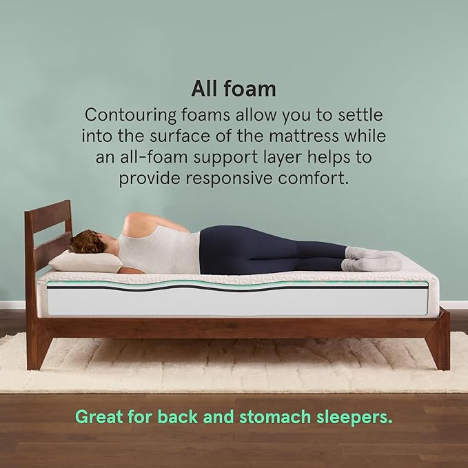 Kin By Tuft & Needle Firm 6" Twin XL Adaptive Foam Mattress in a Box, Cooling Pressure Relief, Balanced Support, 100 Night Trial, Fiberglass-Free, CertiPUR-US, 10-Year Limited Warranty