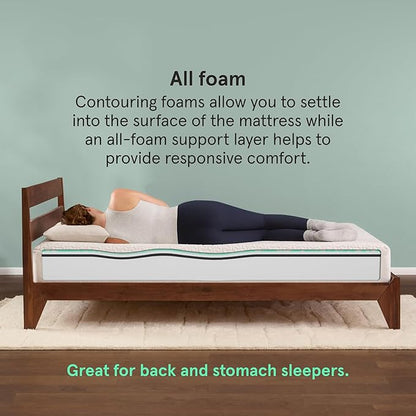Kin By Tuft & Needle Firm 6" Twin Adaptive Foam Mattress in a Box, Cooling Pressure Relief, Balanced Support, 100 Night Trial, Fiberglass-Free, CertiPUR-US, 10-Year Limited Warranty