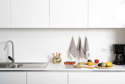 SMYRNA TURKISH COTTON Vintage Series Kitchen Dish Towels Pack of 6, Machine Washable Wash Cloths, Ultra Soft, Absorbent, Prewashed and Quick Dry Turkish Dish Towels, 12x12 Inch (Blush Pink)